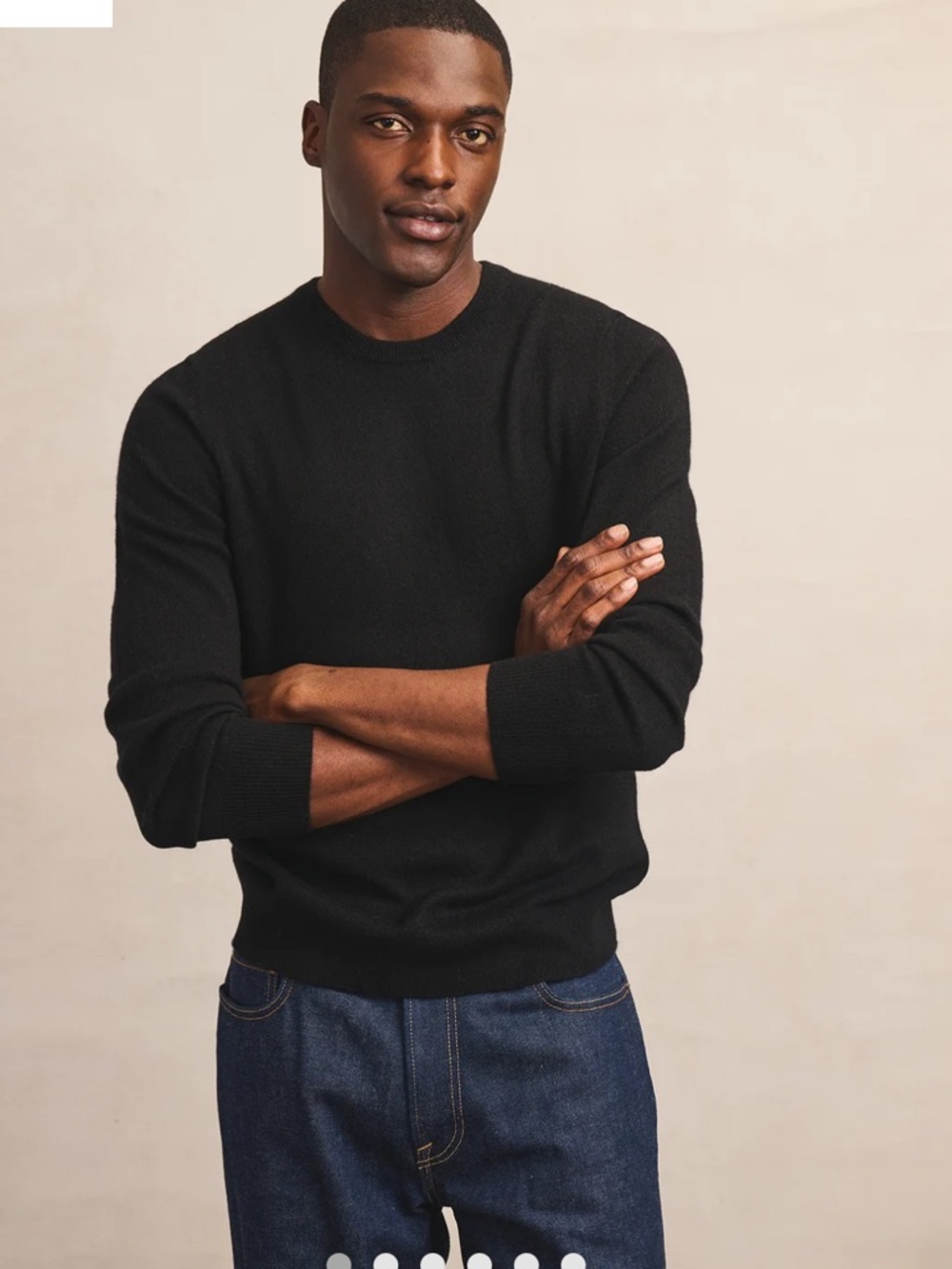 NAADAM Men's The Original Cashmere Sweater in Black